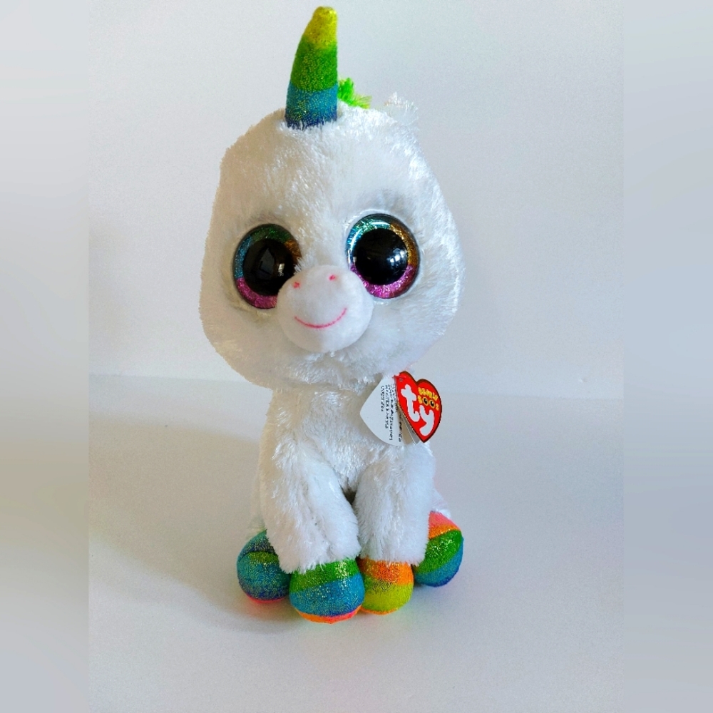 Pixie Ty Rainbow Unicorn Beanie Boo - Picture 1 of 4